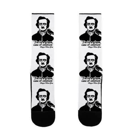 Poe in a Glass Case of Emotion Sock