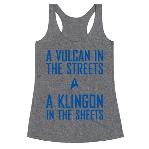 A Vulcan In The Streets Racerback Tank Top