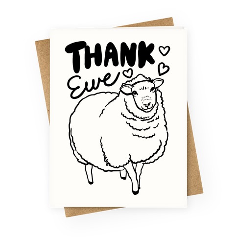 Thank Ewe Greeting Cards | LookHUMAN