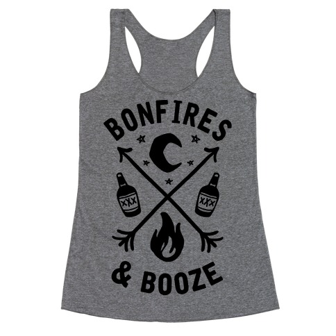Bonfires & Booze Racerback Tank Top