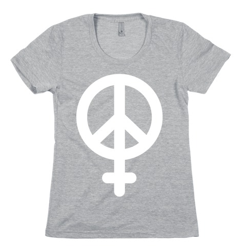 Peace Sign Feminist Womens T-Shirt