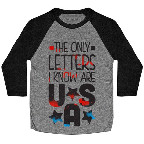 The Only Letters Are USA (Tank) Baseball Tee