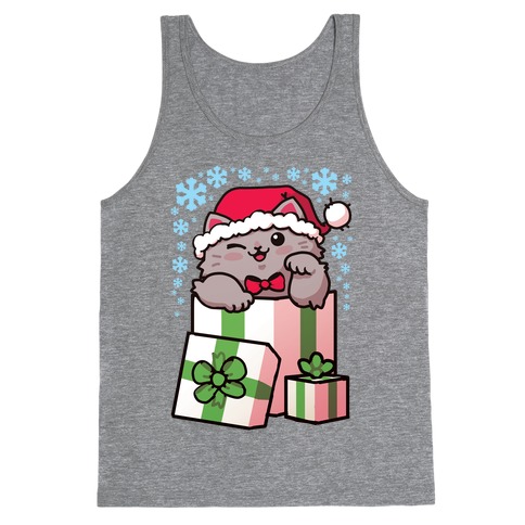 Cute Christmas Cat Tank Top
