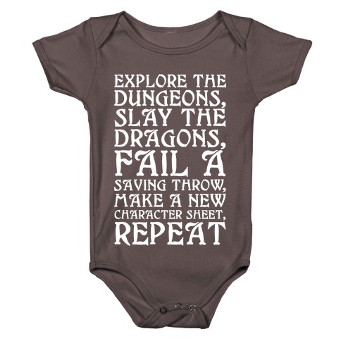 Explore The Dungeons, Slay The Dragons Baby One-Piece