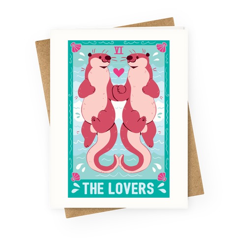 The Lovers: Otters Greeting Card