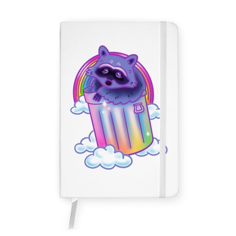 90s Rainbow Raccoon Notebook