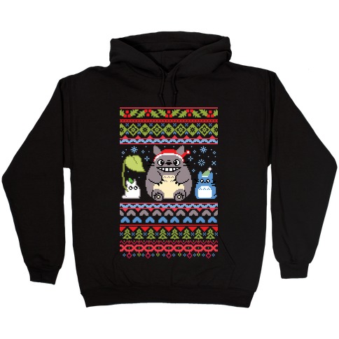 Totoro Ugly Christmas Sweater Hooded Sweatshirt
