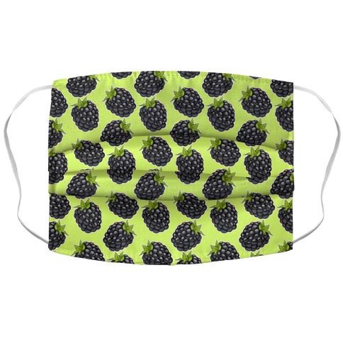 Blackberry Pattern Green Accordion Face Mask