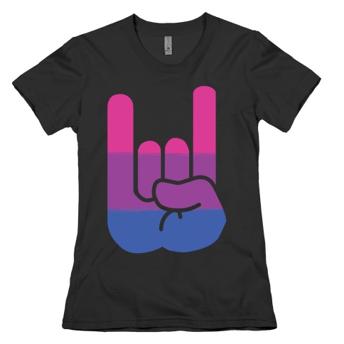 Rock On Bi Pride Womens T-Shirt