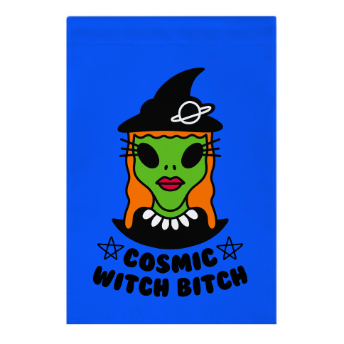 Cosmic Witch Bitch Garden Flag
