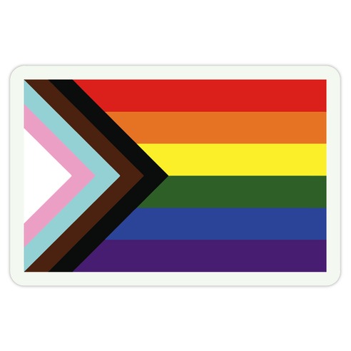 Progress Pride Flag Die Cut Sticker