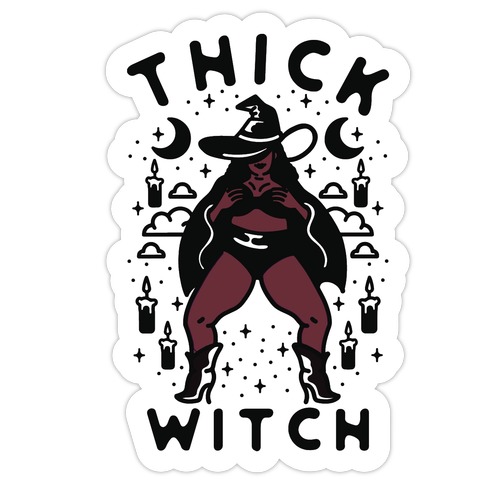Thick Witch Die Cut Sticker