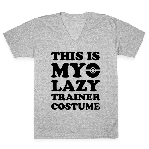 This Is My Lazy Trainer Costume V-Neck Tee Shirt