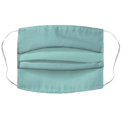 Biscay Green Accordion Face Mask