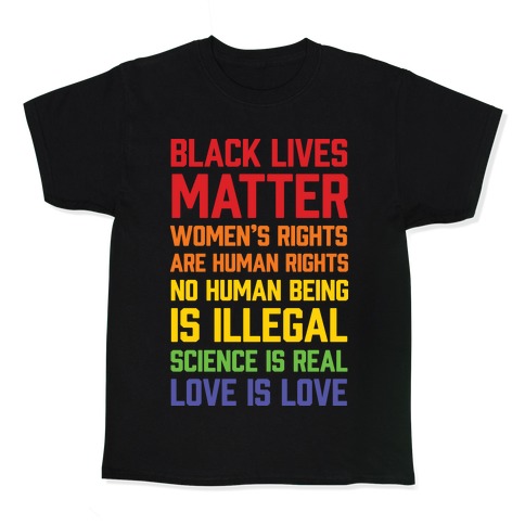 Black Lives Matter List Kids T-Shirt
