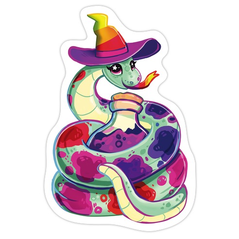 Snake Witch Die Cut Sticker