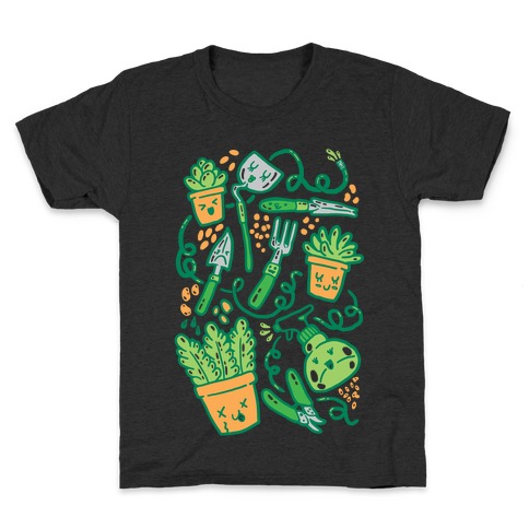 Kawaii Plants and Gardening Tools Kids T-Shirt