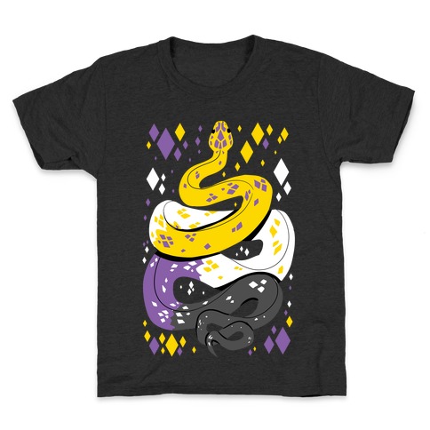 Pride Snakes: Non-binary Kids T-Shirt
