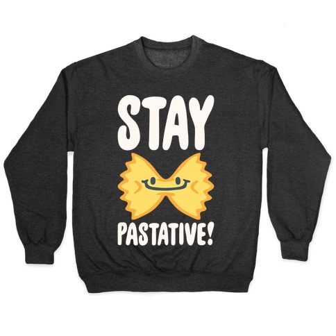 Stay Pastative White Print Pullover