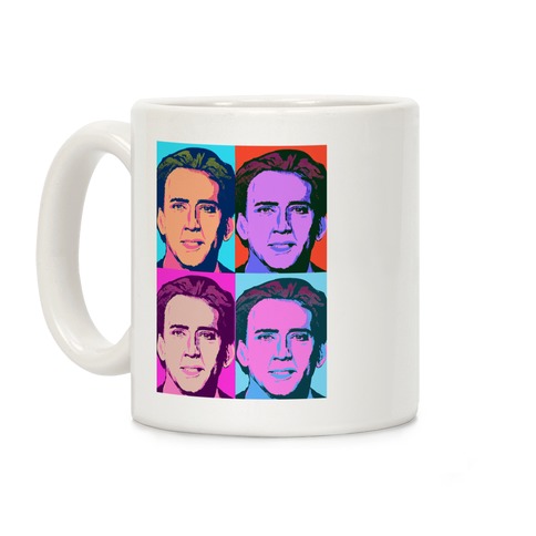 Nicholas Cage Pop Art Parody Coffee Mug