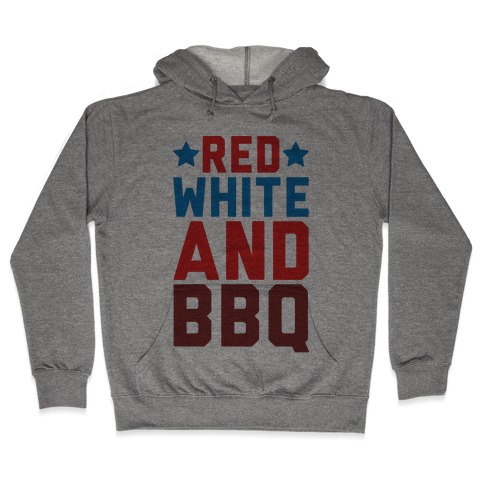 Red White And BBQ Hooded Sweatshirt