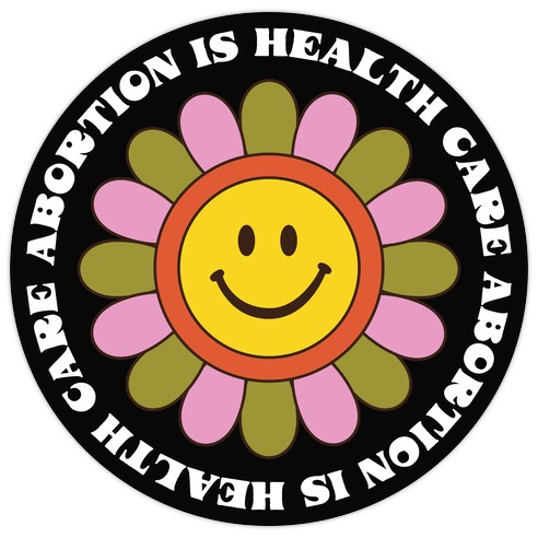 Abortion is Health Care Retro Die Cut Sticker