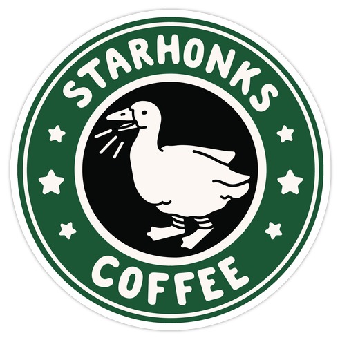 Starhonks Coffee Parody Die Cut Sticker