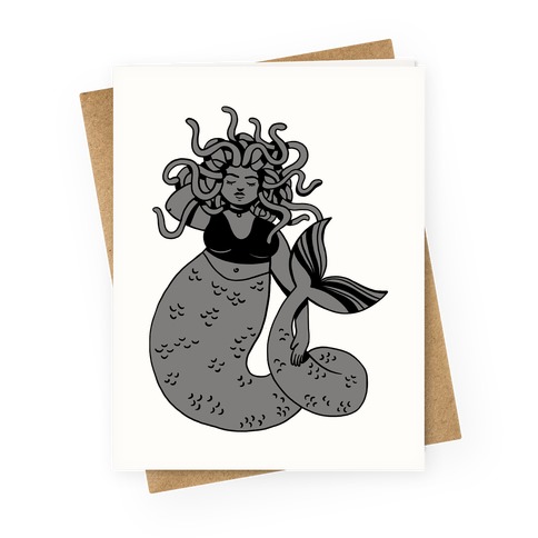 Merdusa (Mermaid Medusa) Greeting Card
