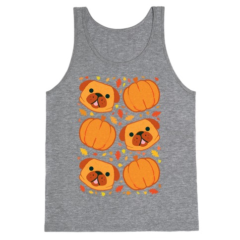 Pug Pumpkin Pattern Tank Top