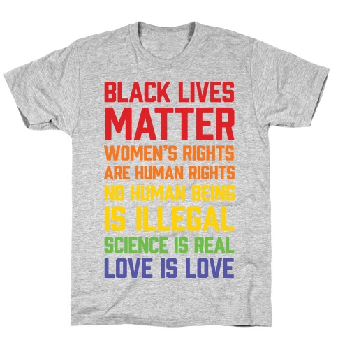 Black Lives Matter List T-Shirt