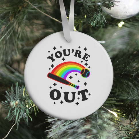 You're Out (Gay Baseball Pride) Ornament