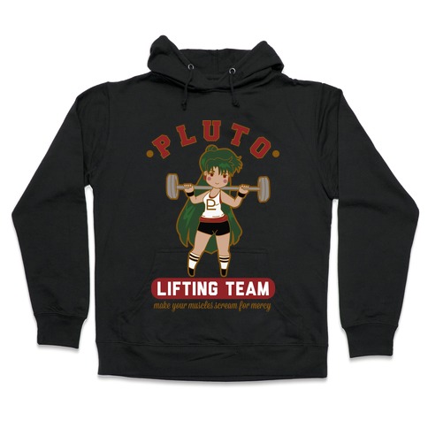 Pluto Lifting Team Parody Hooded Sweatshirt