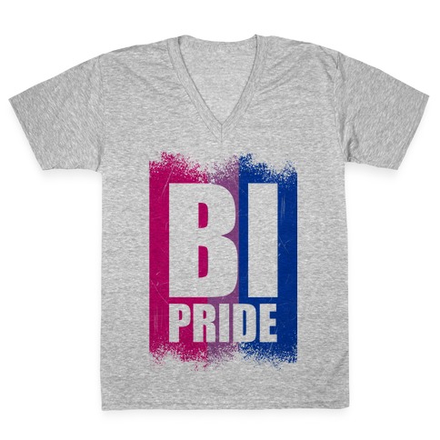 Bi Pride V-Neck Tee Shirt