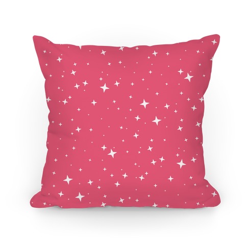 Pink Twinkling Star Sparkles Pattern Pillow