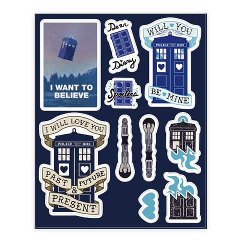 Doctor Who Tardis Stickers and Decal Sheet