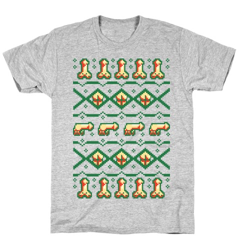 Dicks and Butts Ugly Sweater Pattern T-Shirt