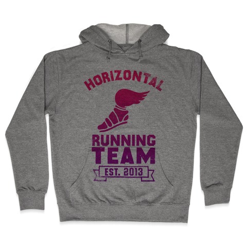 Horizontal Running Team Hooded Sweatshirt