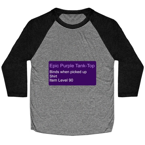 Epic Purple Tank-Top Baseball Tee