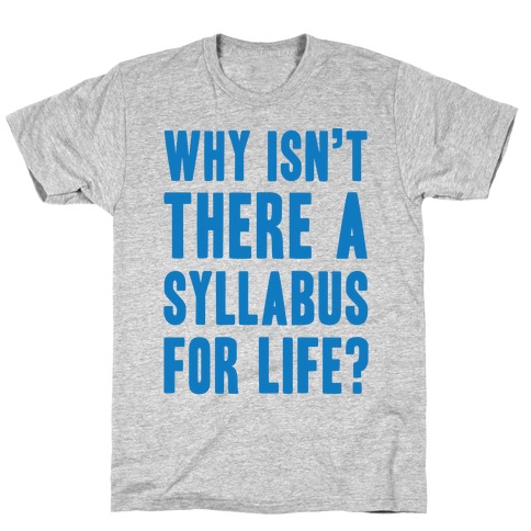Why Isn't There A Syllabus For Life T-Shirt