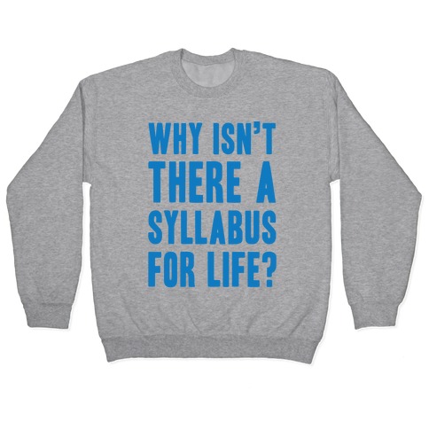 Why Isn't There A Syllabus For Life Pullover