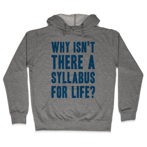 Why Isn't There A Syllabus For Life Hooded Sweatshirt
