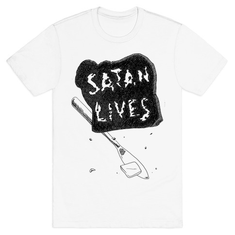Satanic Toast, Satan Lives Breakfast T-Shirt