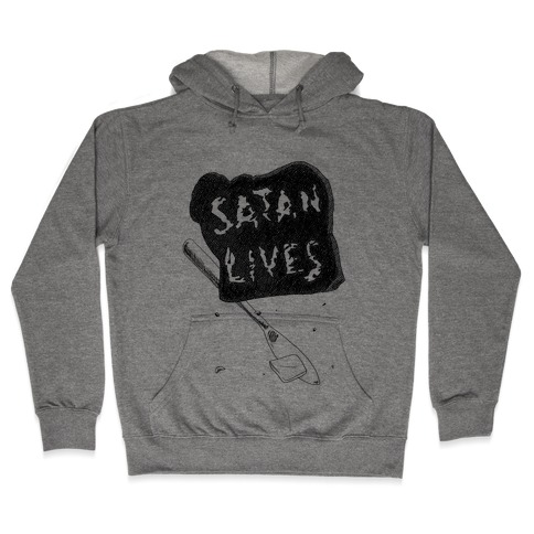 Satanic Toast, Satan Lives Breakfast Hooded Sweatshirt