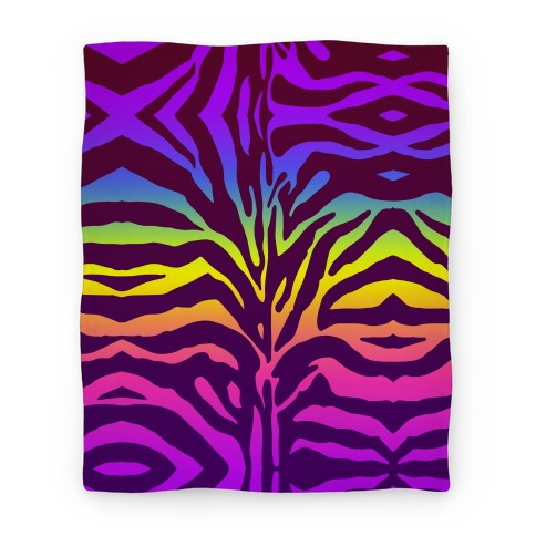Rainbow Zebra Blanket Blanket
