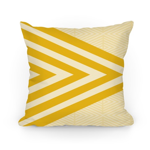 Large Yellow Geometric Diamond Pattern Pillow