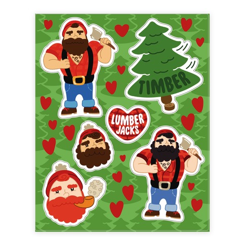 Lumberjack Love Stickers and Decal Sheet