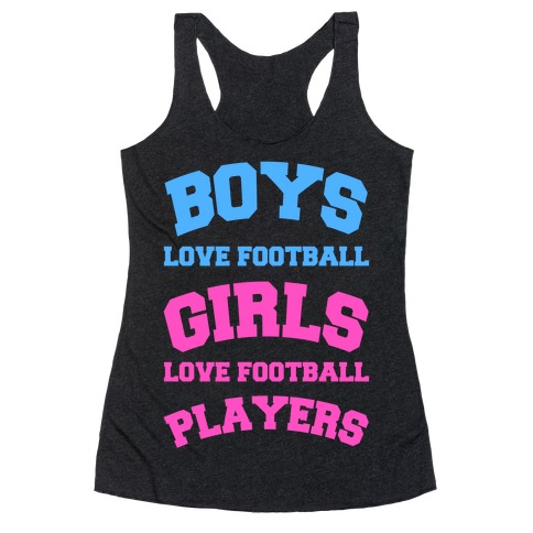 Boys and Girls Love Football Racerback Tank Top