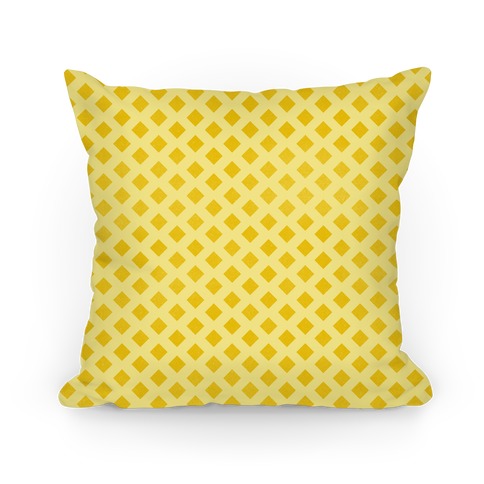 Yellow Diamond Pattern Pillow