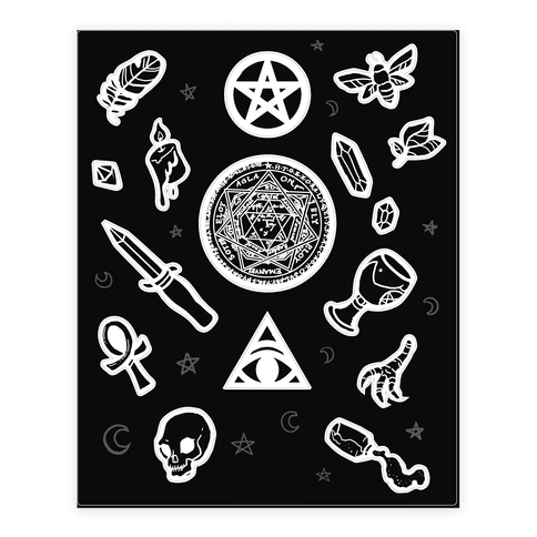 Witchcraft Supplies Occult - Sticker/Decal Sheets - HUMAN