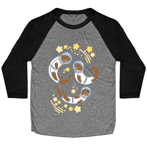 Otters In Space Baseball Tee